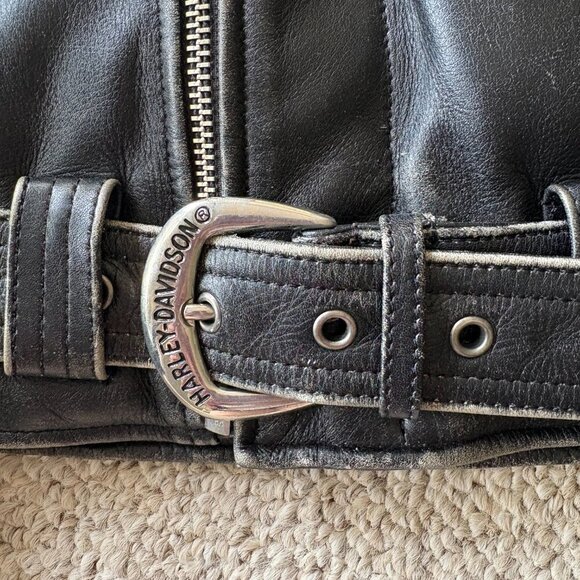 Vintage Harley Davidson Leather Motorcycle Jacket | Men’s M | Biker Classic - Picture 5 of 16